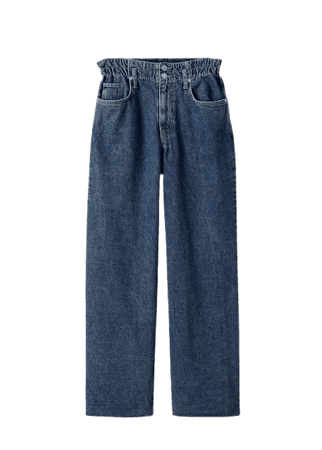 Wideleg jeans elastic waist - Women | Mango USA