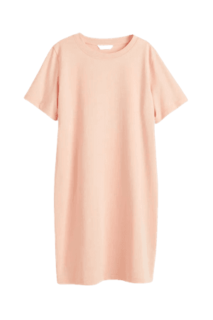 Cotton T-shirt Dress - Light apricot - Ladies | H&M US