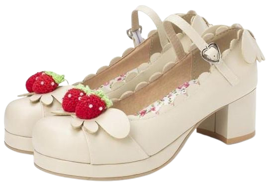 Berry Babe Mary Janes Lolita Shoes Heels Pumps | Kawaii Babe