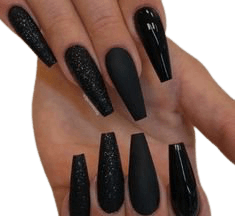 Black coffin nails