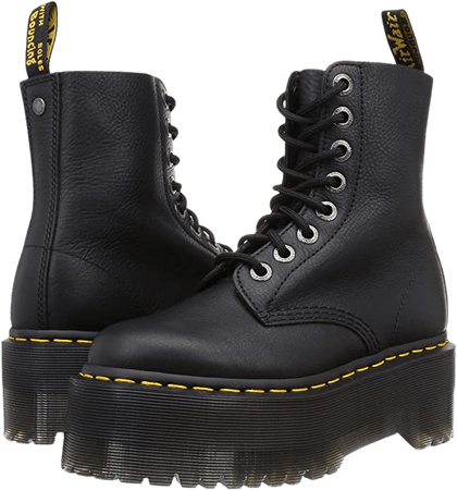 Amazon.com | Dr. Martens Women's 1460 Pascal Max Combat Boots, Black, 7 Medium US | Ankle & Bootie