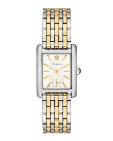 Tory Burch The Eleanor Three-Hand Two-Tone Stainless Steel Watch | Neiman Marcus