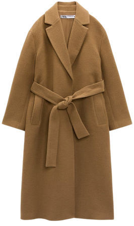 WOOL BLEND COAT LIMITED EDITION - taupe brown | ZARA United States