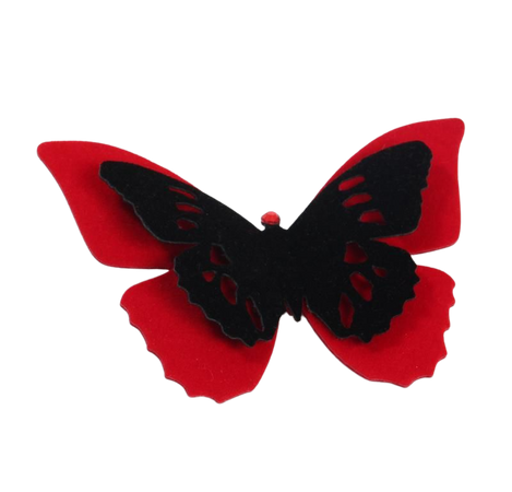 Red and Black Velvet Butterfly Hair Clip | Pin | Choker | Necklace – Fashion Butterflies