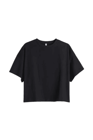 H&M+ Cotton T-shirt - Black - Ladies | H&M US