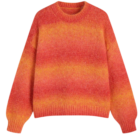 Wool-blend Stripe Ombre Sweater - Cider