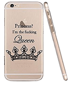 Amazon.com: Princess I'm Fucking Queen Quote Text Transparent Plastic Phone Case Phone Cover for iphone 6 PLUS 6s PLUS_ SUPERTRAMPshop (iphone 6 PLUS slim): Cell Phones & Accessories