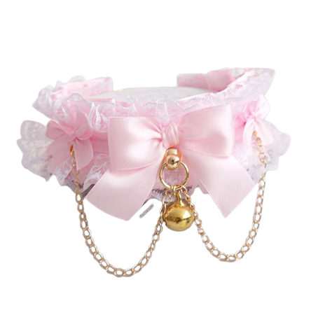 baby-pink-kitten-play-collar-choker-necklace-white-lace-pink-bow-chain-rebelsmarket.jpg (655×665)