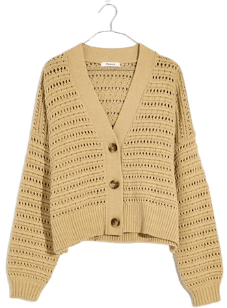 Tanfield Open-Stitch Cardigan Sweater