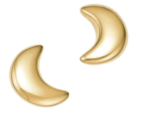 Bloomingdale's 14K Yellow Gold Crescent Moon Stud Earrings