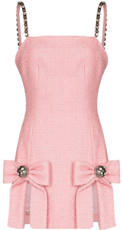 AREA bow-embellished Tweed Minidress - Farfetch