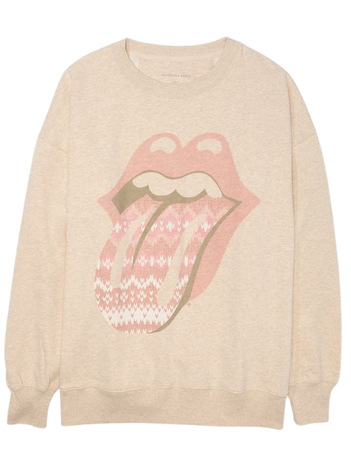 AE Oversized Holiday Rolling Stones Graphic Sweatshirt