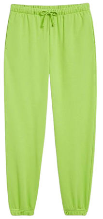 Green sporty sweatpants - Bright green - Monki WW
