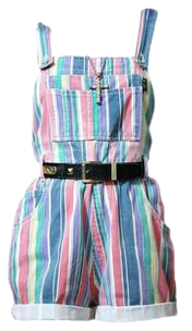 striped blue pink white shorts