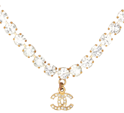 CHANEL Pre-Owned 1995 CC crystal-embellished Necklace - Farfetch