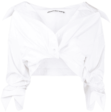 Alexander Wang Ruched Cropped Shirt - Farfetch