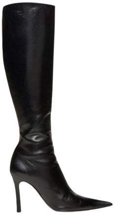 Cagole Leather Knee Boots By Balenciaga | Moda Operandi