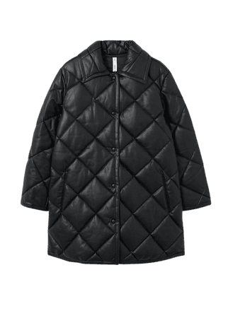 Quilted buttoned coat - Women | Mango USA
