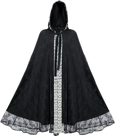 Amazon.com: ZZEQYG Hooded Cloak Open Front Poncho Cape Halloween Christmas Vampire Witch Cloak Winter Keep Warm Velvet Cloak (Black) : Clothing, Shoes & Jewelry