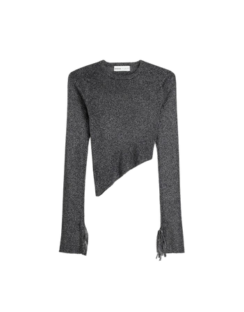 Asymmetric shimmery sweater - Sweaters and cardigans - Women | Bershka