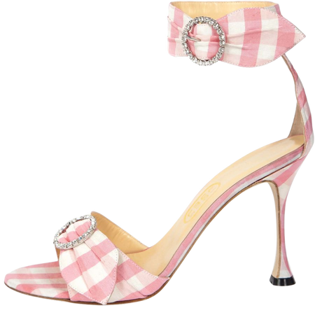 pink gingham heels