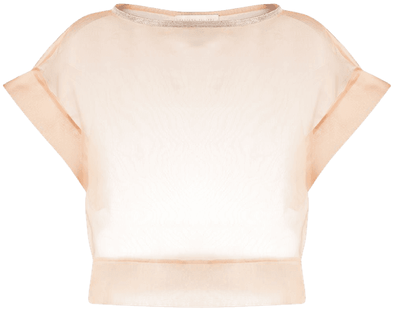 Fabiana Filippi Silk Sheer Cropped Blouse Ss20 | Farfetch.Com