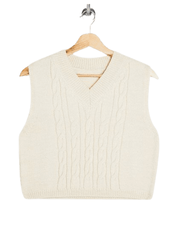 Topshop cable knit tank in cream | ASOS
