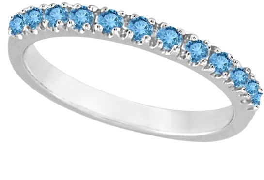 Blue Topaz Stackable Band Ring