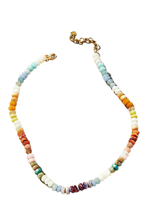 Chan Luu 18k Gold Multicolor Beaded Necklace | Anthropologie
