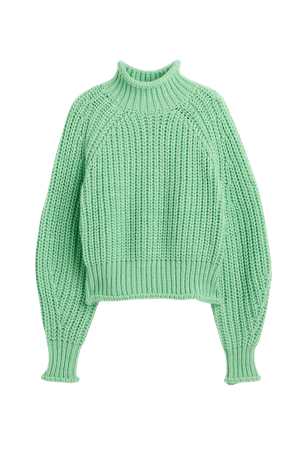 Knit Sweater - Light green - Ladies | H&M US