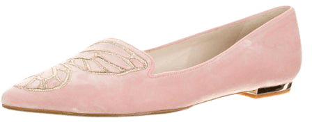 Sophia Webster Suede Embroidered light Pink bug Flats, Shoes - W9S25839 | The RealReal