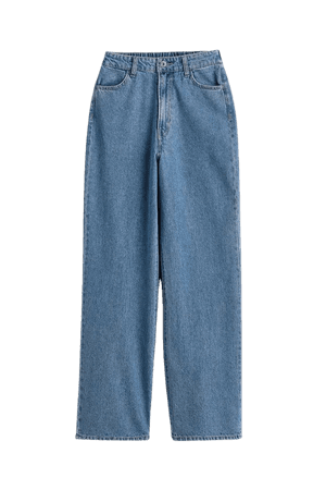 Wide High Jeans - Denim blue - Ladies | H&M US
