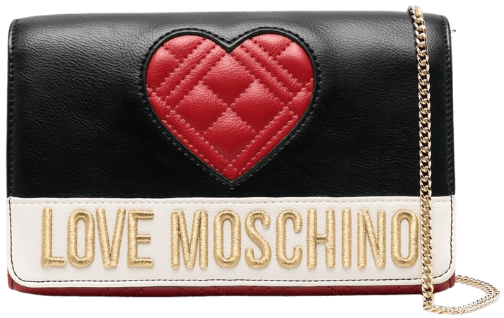 Love Moschino logo-panel shoulder bag - FARFETCH