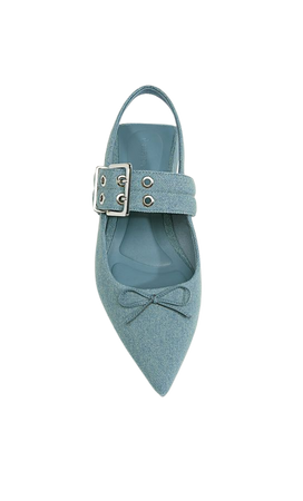 Heeled denim shoes with buckle - Women's fashion | Stradivarius United States