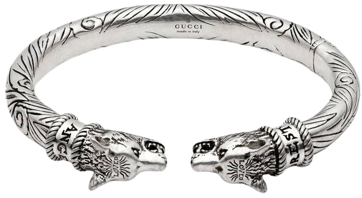 Anger Forest wolf head bracelet in silver  $ 1,980