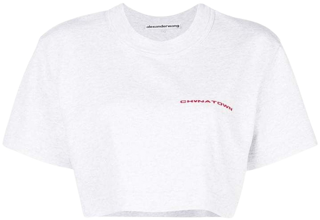 'chynatown' cropped T-shirt
