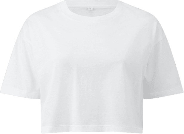 white crop T-shirt