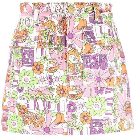 Chiara Ferragni floral-print Mini Skirt - Farfetch