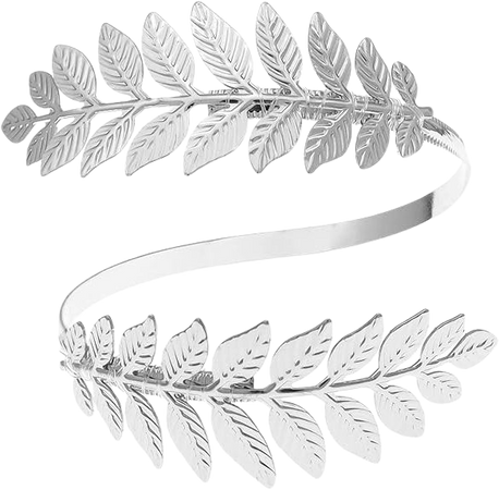 Amazon.com: RechicGu Silver Tone Greek Roman Laurel Christmas Tree Leaf Bracelet Armband Upper Arm Cuff Armlet Festival Bridal: Clothing, Shoes & Jewelry