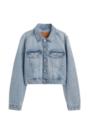 Short Denim Jacket - Light denim blue - Ladies | H&M US