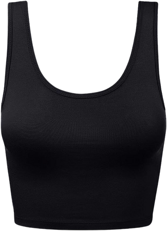 HATOPANTS Women's Lingerie Camisole Crop Tank Cotton Racerback Sleeveless Tops Black M at Amazon Women’s Clothing store