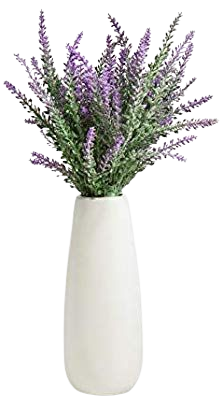 Amazon.com: Opps Artificial Lavender Flowers Bouquet with White Ceramic Vase for Home, Party & Wedding Décor – Purple: Home & Kitchen