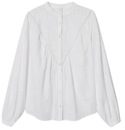Embroidered cotton blouse - Women | Mango USA