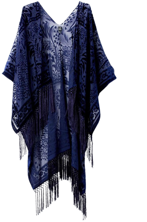 blue lace kimono