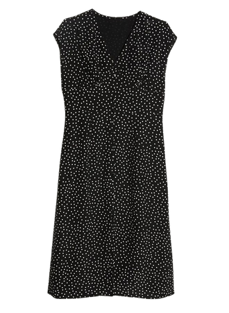 Polka-Dot Sleeveless Silk Chiffon Dress - Creative Essentials