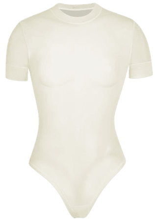 Summer Mesh T-Shirt Bodysuit - Bone | SKIMS