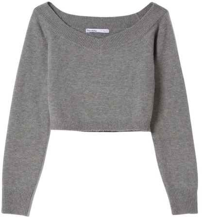 Cropped V-neck sweater - Sweaters and cardigans - Woman | Bershka