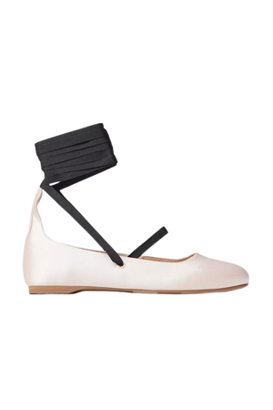 UO Karter Strappy Satin Ballet Flat | Urban Outfitters