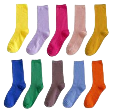 Crew/Tube colored socks