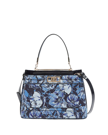 Blue floral tote bag | River Island
